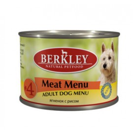 Berkley консервы для собак с ягненком и рисом, Adult Meat Menu